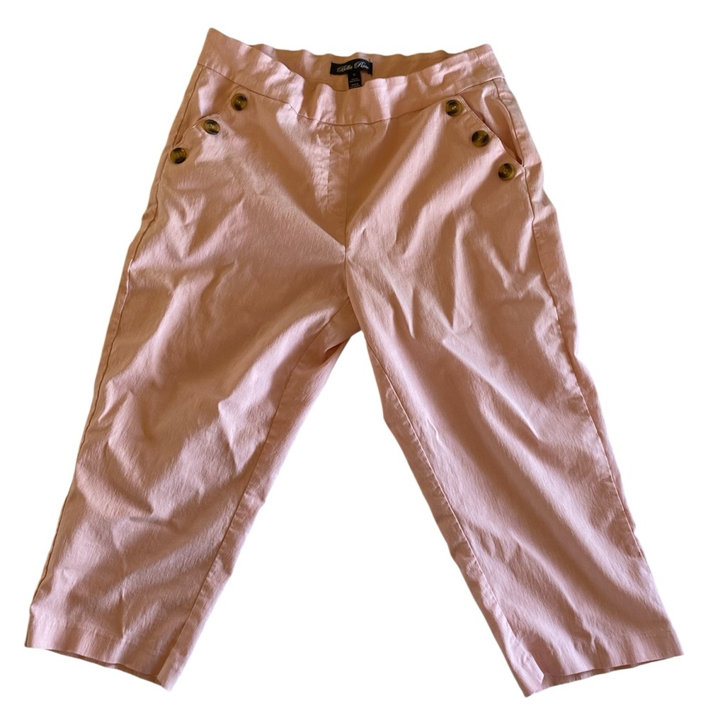 Bella Rose pull on cropped wide leg, high-rise pocket Stretch pants women’s 1X